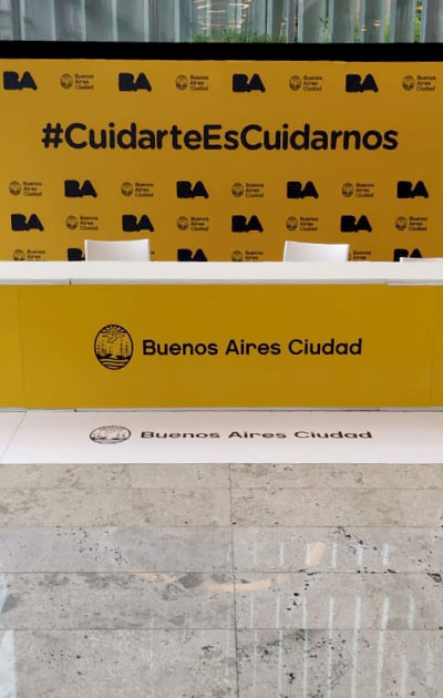 fondos de prensa y decoracion con vinilos para el gobierno de la ciudad 1
