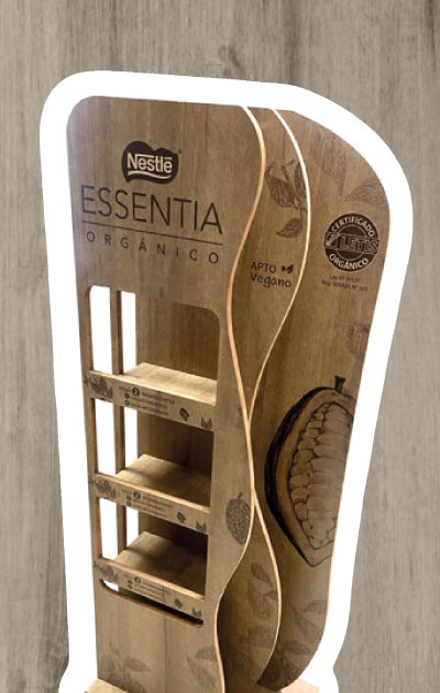 exhibidores premium en MDF 